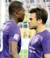  ??  ?? Khouma Babacar, 22 anni e Giuseppe Rossi 28 anni