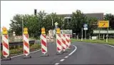  ??  ?? Endstation Andisleben: Hier endet die B zur Zeit. Von Gebesee kommend, rückt die Baustelle täglich etwas weiter vor. Foto: Hartmut Schwarz