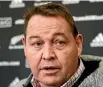  ??  ?? All Blackc coach Steve Hansen.