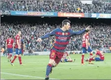  ?? FOTO: PEP MORATA ?? Messi lideró la remontada ante el Atlético en la 2015-16