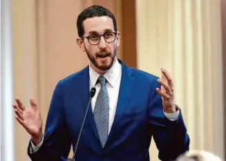  ?? Rich Pedroncell­i/Associated Press 2018 ?? State Sen. Scott Wiener, D-San Francisco, who introduced SB35, has authored another bill, SB423, which would make permanent an expanded and improved version of SB35.