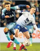  ??  ?? BatteriNg raM: Dele Alli at Tranmere