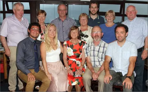  ??  ?? Statia Staples pictured with her family on the occassion of her retirement party at Wexford Boat Club.