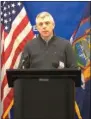  ?? LIVESTREAM SCREENSHOT ?? Oneida County Executive Anthony J. Picente Jr. speaking at a press briefing April 17 regarding COVID-19.