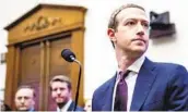  ?? ANDREW HARNIK AP ?? Facebook CEO Mark Zuckerberg faces a congressio­nal subpoena if he refuses to testify.