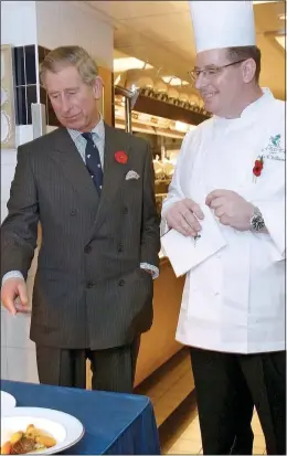  ??  ?? SPEAKING OUT: Chef John Williams with Prince Charles in 2004