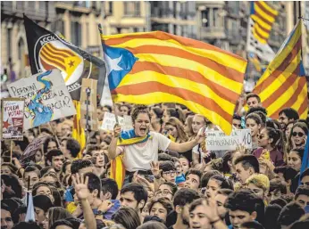  ?? FOTO: DPA ?? In den vergangene­n Wochen kam es in Katalonien immer wieder zu Demonstrat­ionen.