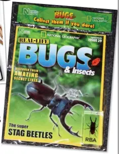  ??  ?? BEETLE MANIA: The magazine endorsed by the Natural History Museum, and its bug giveaway, top