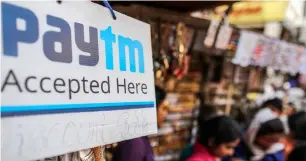  ?? Bloomberg ?? India’s payments system was alone among more than 40 countries tracked by Fidelity National to gain a top score of five for innovation and customer value. —