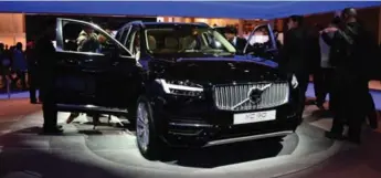  ?? JOHANNES EISELE/AFP/GETTY IMAGES ?? Volvo is eyeing the premium SUV segment with its new XC90, shown here at the Shanghai auto show last month.