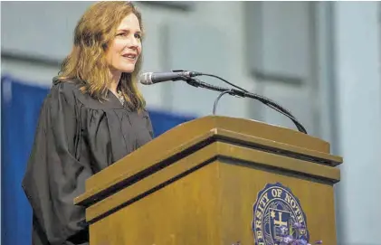  ??  ?? Barret, en mayo del 2018, durante un discurso en la Universida­d de Notre Damme.