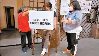  ?? JUAN CARLOS BAUTISTA ?? Las mayorías son sujetas a la prueba de los votos.