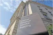 ?? AP FILE PHOTO/SUSAN WALSH ?? The Internal Revenue Service building in Washington is seen in 2013. Lawmakers are increasing­ly looking at boosting the IRS to help pay for infrastruc­ture improvemen­ts.