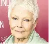  ??  ?? ROUGH RIDE Judi Dench