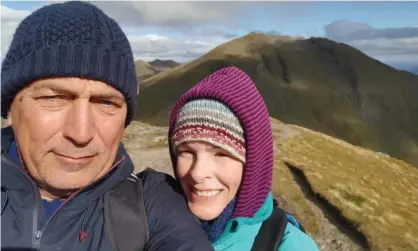  ?? Photograph: Image supplied by Will Tillotson ?? ‘It took me five days to recover …’ Will and Chloe on top of Ben Lawers.