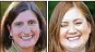 ??  ?? Kate Schroder (left) and Nikki Foster are running in the Democratic primary for the 1st Congressio­nal District seat held by Steve Chabot.