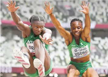  ?? ?? Long jumper Ese Brume and Ruth Usoro set for the big clash in Ghana