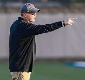  ?? Stephen Spillman/Contributo­r ?? Coach Jason Meekins has guided Jordan to a playoff appearance in its first Class 6A season after leading the Warriors to the 5A state semifinals last year.