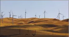  ?? ANDA CHU — STAFF ARCHIVES ?? The Altamont Pass region in eastern Alameda and Contra Costa counties is home to the nation’s oldest wind farms. Investing in renewable energy such as wind power is one of Joe Biden’s green priorities.