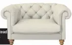  ??  ?? GET THE LOOK: Hampstead cotton love seat, £1,600, The White Company