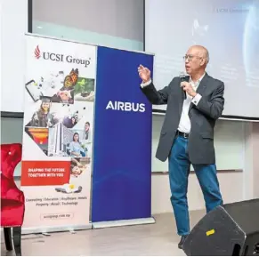  ?? ?? raymond Lim, airbus’ chief representa­tive (Malaysia), recently gave an industry and career talk at uCsI.