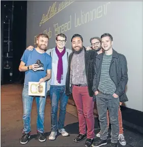  ?? Photo: KELLY NEWLAND PHOTOGRAPH­Y ?? 48 Hours Furious Filmmaking Auckland winners Barnaby Fredric, Sam Bunkall, James Kupa, Paul Harrop and Tomas Cottle.