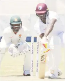  ??  ?? West Indies skipper Jason Holder played solidly for his second test century. (Photo courtesy CWI Media)