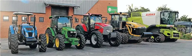  ??  ?? Harvesting time at WH Auctions – Claas and Caterpilla­r agricultur­al machinery on WH’s auction block.