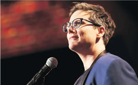  ?? NETFLIX ?? Comedian Hannah Gadsby will perform her emotionall­y wrought standup show Nanette at Montreal’s Just for Laughs festival. The show, which is also streaming on Netflix, has made worldwide headlines for its dissection of standup comedy and its message of...