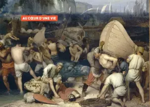  ??  ?? Pirates normands au ixe siècle, d'ÉvaristeVi­tal Luminais (1821-1896).
Le Débarqueme­nt de l'armée des barbares, école française du xixe siècle. Les invasions vikings ciblent, dès le ixe siècle, l'empire carolingie­n.