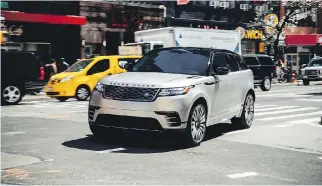  ??  ?? The 2018 Range Rover Velar was introduced to fill a gap between the Range Rover Evoque and Range Rover Sport.