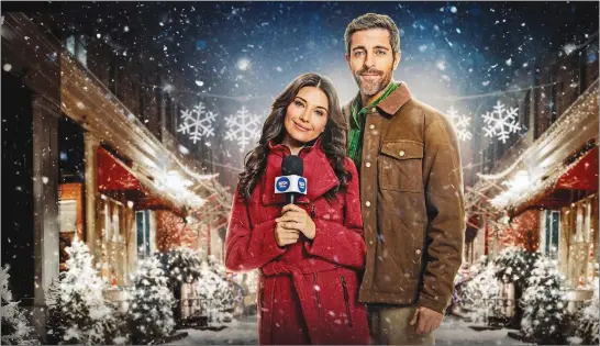  ?? ?? Tamara Feldman and Matt Trudeau star in “Reporting for Christmas”