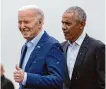  ?? Alex Brandon/associated Press ?? President Joe Biden and former President Barack Obama attend a campaign fundraiser in New York.