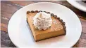  ?? TRUE FOOD KITCHEN ?? True Food Kitchen’s squash pie is a vegan and gluten-free option that’s available for pre-order for $25.