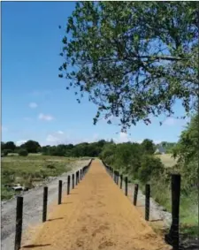  ??  ?? The new gallop at the home of Brendan Barnes and Nicola Walsh.