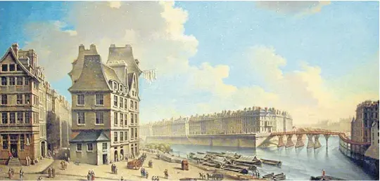  ??  ?? Vista de París en el siglo XVIII. Obra de Nicolas Jean-Baptiste Raguenet.