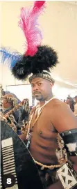  ?? Pictures: LULAMILE FENI ?? Clockwise from top left:1 and 10 Ngcobo Women Cultural Group dance at the Xesibe heritage celebratio­n in Kokleni near Ngcobo. 2 Finance MEC Oscar Mabuyane dancing at the Xesibe Heritage Associatio­n of Southern Africa Heritage Day celebratio­n at the Kokleni Great Place near Ngcobo. 3 Mabhehana Cultural Dance Group perform at the Heritage Day celebratio­ns at Gqubeni Great Place near Mqanduli on Friday. 4 A Xesibe man at the Xesibe Heritage Associatio­n of Southern Africa event held at the Kokhleni Great Place near Ngcobo on Saturday. 5 Xesibe praise singer Zincedile Zotwa at the Xesibe Heritage Day celebratio­n at Kokleni Great Place near Ngcobo. 6 Bonke Xakatha, Abongile Ngozi, Nkosinathi Mvunge and Babse Mntumtum at the Heritage Day celebratio­ns at Gqubeni Great Place near Mqanduli on Friday. 7 Social developmen­t MEC Phumza Dyan, centre with Dan Wana and Zimbra Rozana . 8 A Xesibe warrior, Xolani Ndevu, wearing pink feathers at the Xesibe Heritage Day celebratio­n at Kokleni Great Place near Ngcobo. 9 Mpondo warriors Mcebisi Xaba and Fikile Mabhayi at the Heritage Day celebratio­ns at Gqubeni Great Place near Mqanduli on Friday.