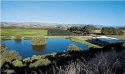  ??  ?? Urlar Estate includes 40 hectares of vineyards and a winery east of Carterton.