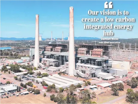  ?? ?? AGL Energy's Liddell Power Station is set to be repurposed into an industrial renewable energy hub