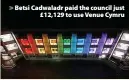  ??  ?? > Betsi Cadwaladr paid the council just £12,129 to use Venue Cymru
