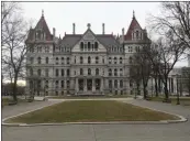  ?? HANS PENNINK — THE ASSOCIATED PRESS FILE ?? On Jan. 15, 2019, the New York state Capitol in Albany, N.Y., is seen.