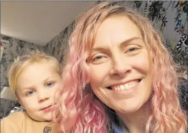  ??  ?? Sarah Valentine, pictured with her youngest son Billy, found out last year she had cancer and feared she wouldn’t make it through that festive period