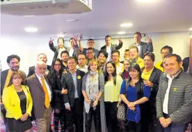  ?? CORTESÍA ?? La reunión ayer entre Colombia Humana, Alianza Verde y Polo Democrátic­o.