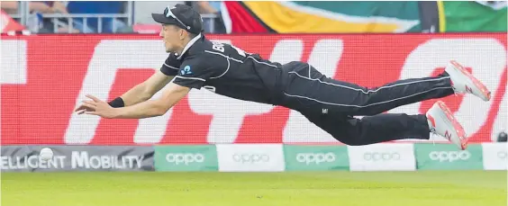  ?? Photo / AP ?? Even the usually-reliable Trent Boult has spilled a catch.