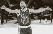  ?? Santiago Mejia / San Francisco Chronicle ?? Warriors guard Stephen Curry scored 38 points in a 21-point comeback win against the Clippers.