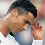  ??  ?? BEATEN Ronaldo looks shocked after defeat