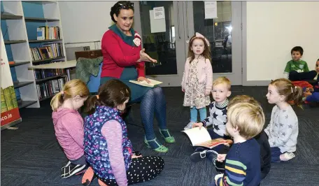  ??  ?? Actor and Story Teller Grainne Rafferty at the Leanbh Children’s Festival at the Drogheda Library