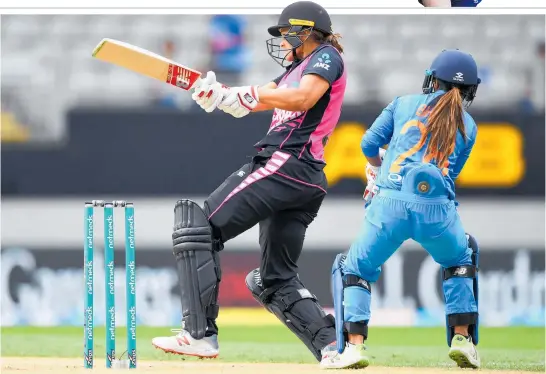  ?? Photo / Photosport ?? Opener Suzie Bates set up New Zealand’s victory yesterday with 62 runs off 52 balls.