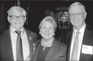  ??  ?? Henry Tuck with Charlotte and retired Arkansas Supreme Court Justice Robert Brown