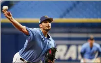  ?? IVY CEBALLO — TAMPA BAY TIMES VIA AP
at ?? Tampa Bay pitcher Zach Eflin delivers against the Twins Tropicana Field in St. Petersburg, Fla., on Thursday.